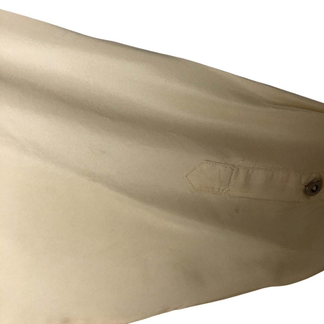 Gloria Vanderbilt long-sleeved silk shirt, women's size L silk ivory Vintage Second Hand