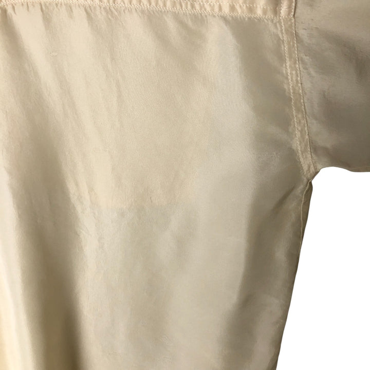 Gloria Vanderbilt long-sleeved silk shirt, women's size L silk ivory Vintage Second Hand
