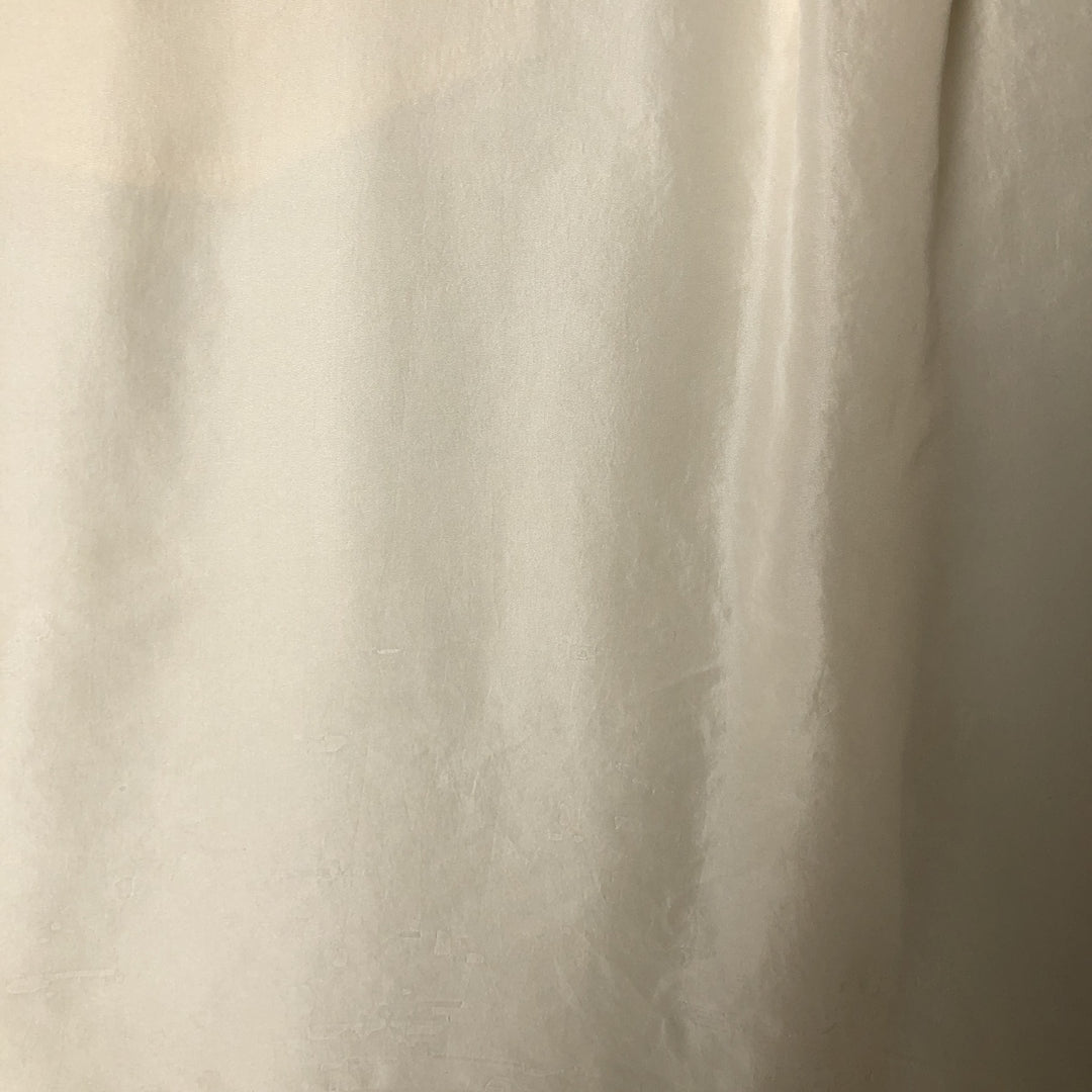 Gloria Vanderbilt long-sleeved silk shirt, women's size L silk ivory Vintage Second Hand