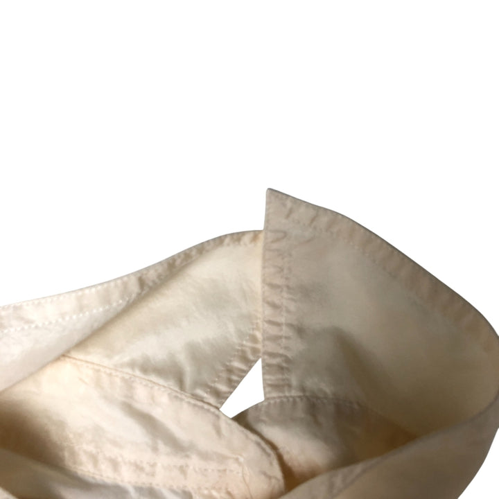 Gloria Vanderbilt long-sleeved silk shirt, women's size L silk ivory Vintage Second Hand