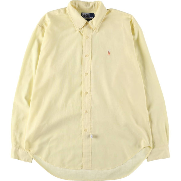 Ralph Lauren POLO by Ralph Lauren long sleeve button down shirt women's XL size cotton yellow type Vintage Second Hand