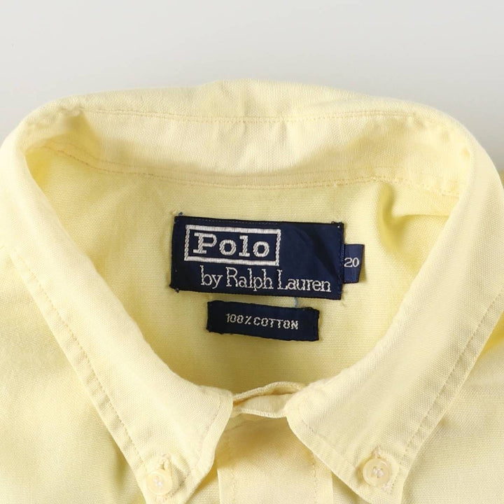 Ralph Lauren POLO by Ralph Lauren long sleeve button down shirt women's XL size cotton yellow type Vintage Second Hand