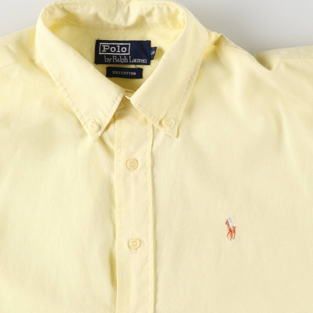 Ralph Lauren POLO by Ralph Lauren long sleeve button down shirt women's XL size cotton yellow type Vintage Second Hand