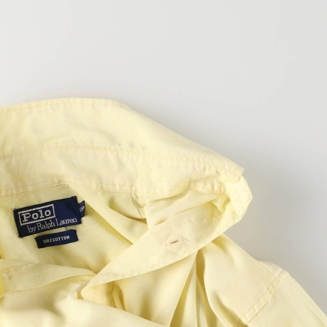 Ralph Lauren POLO by Ralph Lauren long sleeve button down shirt women's XL size cotton yellow type Vintage Second Hand