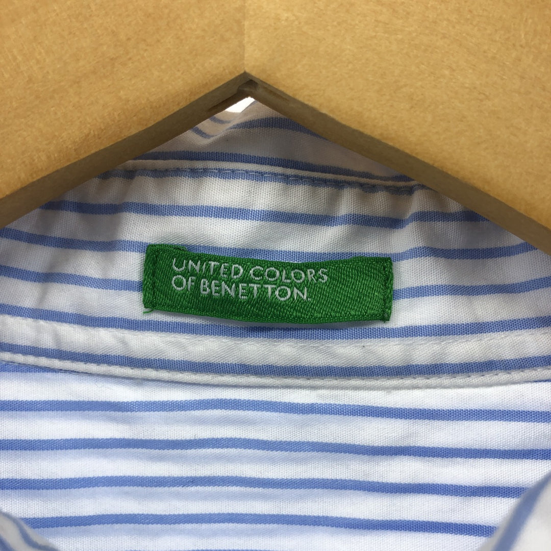 UNITED COLORS OF BENETTON Long Sleeve Striped Shirt Women's Size S unclear white type Vintage Second Hand