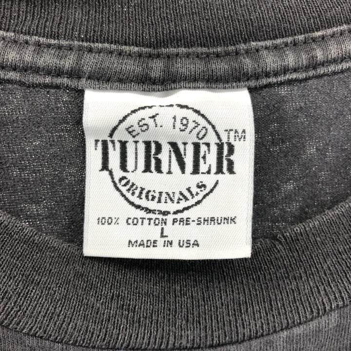 Turner Jimmy Buffett Band T-Shirt, Made in USA, Men's L size cotton black type Vintage Second Hand