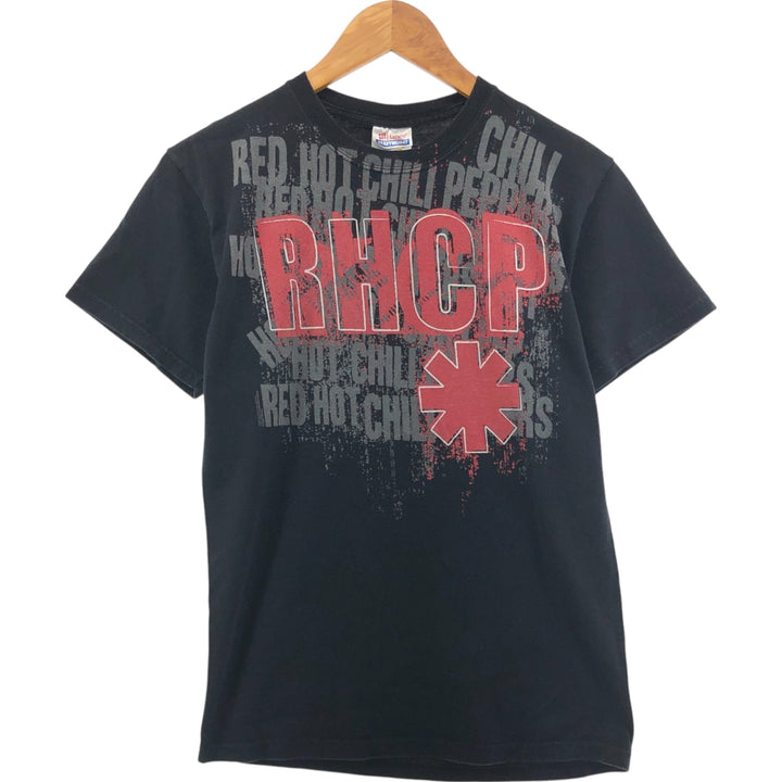 Hanes RED HOT CHILI PEPPERS Band T-shirt (Men's size S equivalent) cotton black type Vintage Second Hand