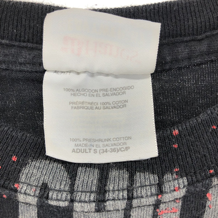 Hanes RED HOT CHILI PEPPERS Band T-shirt (Men's size S equivalent) cotton black type Vintage Second Hand
