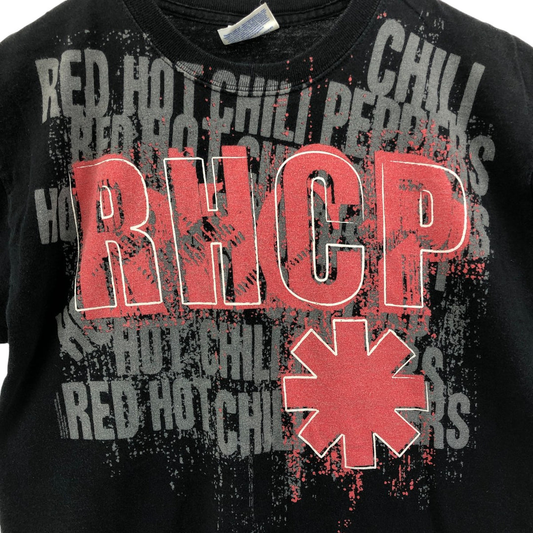 Hanes RED HOT CHILI PEPPERS Band T-shirt (Men's size S equivalent) cotton black type Vintage Second Hand