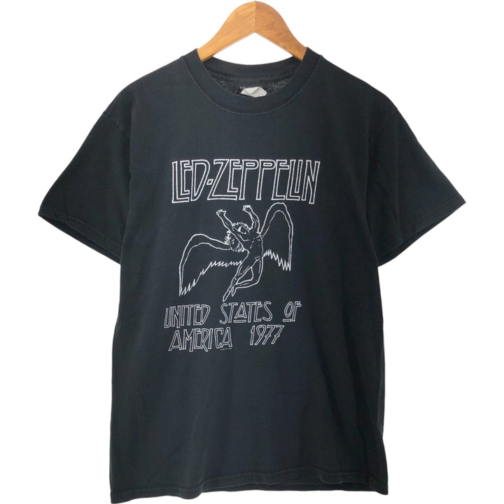 ARTIMOADE Led Zeppelin Band T-Shirt, Band Tee, Men's M Size cotton black type Vintage Second Hand