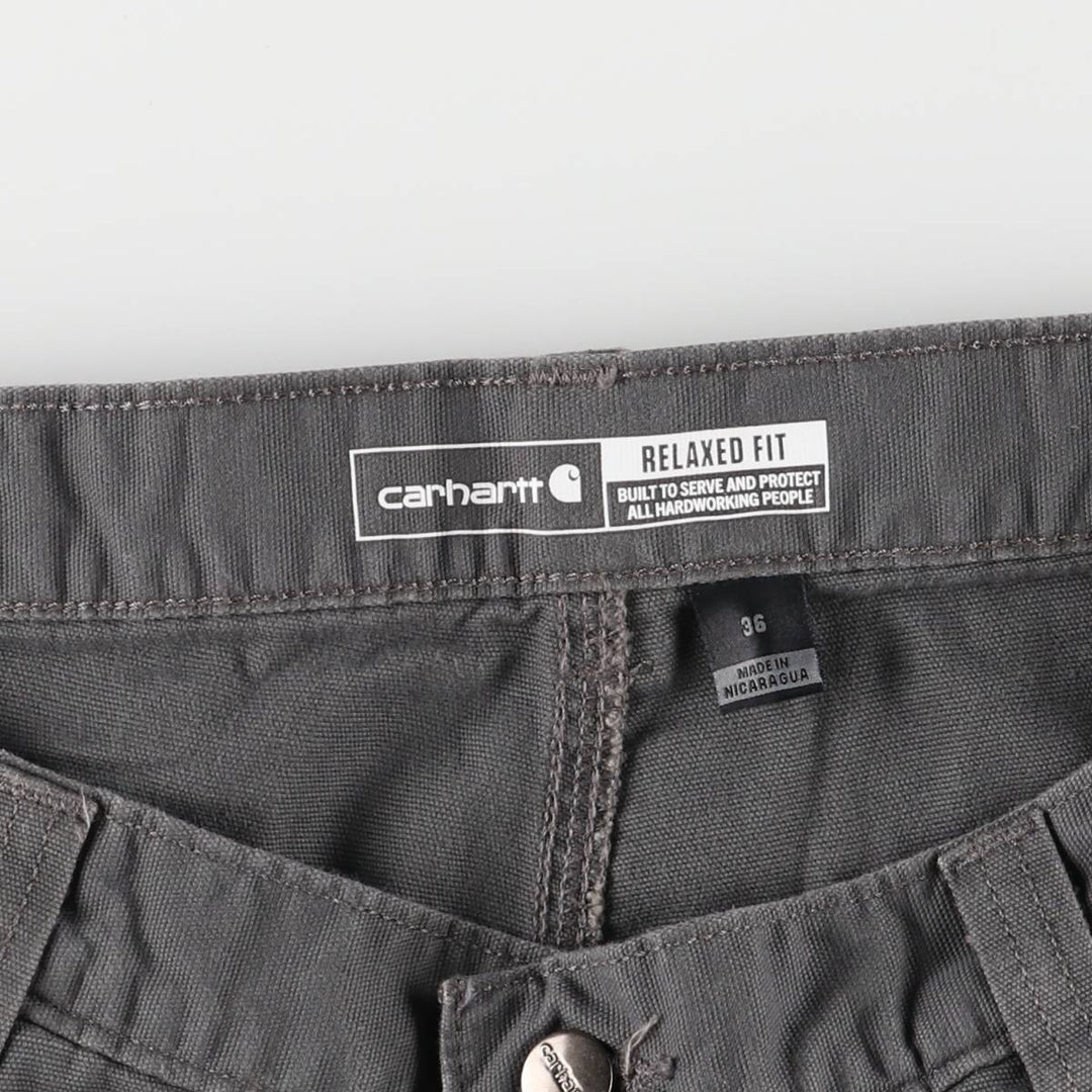 Carhartt Relaxed Fit Duck Painter Shorts, Men's W37 cotton gray type Vintage Second Hand