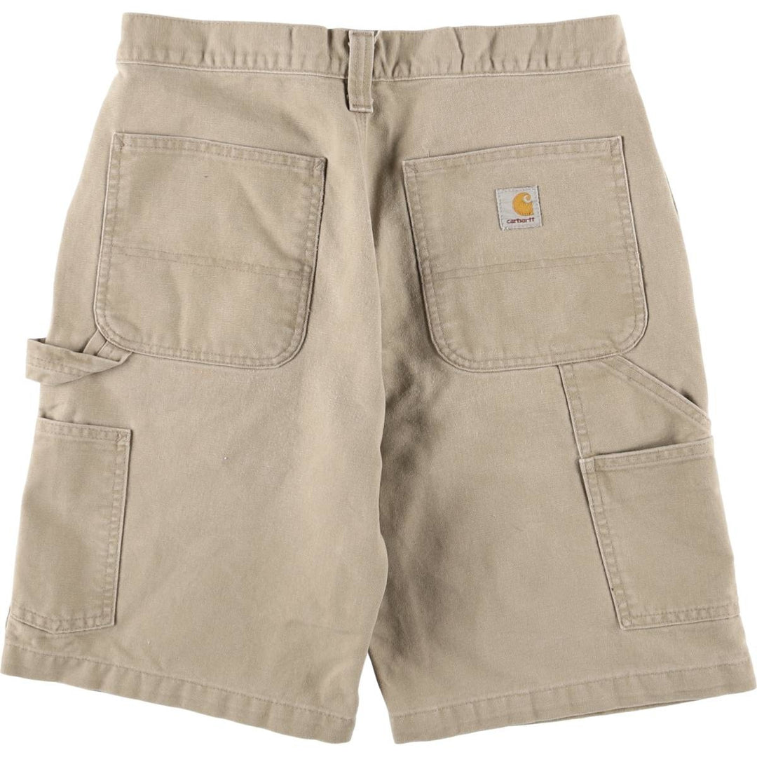 Carhartt Plain Duck Painter Shorts, Shorts, Men's, W33 equivalent cotton Beige type Vintage Second Hand