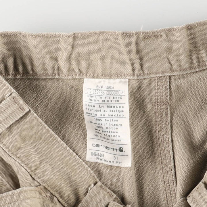 Carhartt Plain Duck Painter Shorts, Shorts, Men's, W33 equivalent cotton Beige type Vintage Second Hand