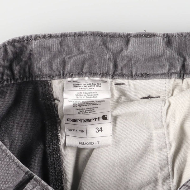 Carhartt Relaxed Fit Duck Painter Shorts, Shorts, Men's, W34 equivalent cotton gray type Vintage Second Hand
