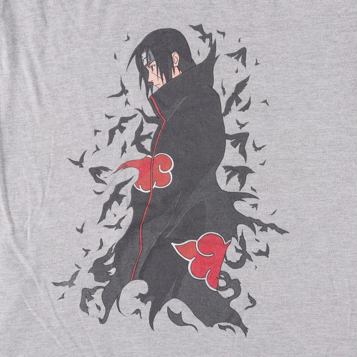 RIPPLE JUNCTION NARUTO SHIPPUDEN Naruto Shippuden Uchiha Itachi Anime Character Print T-Shirt Men's XL cotton gray type Vintage Second Hand