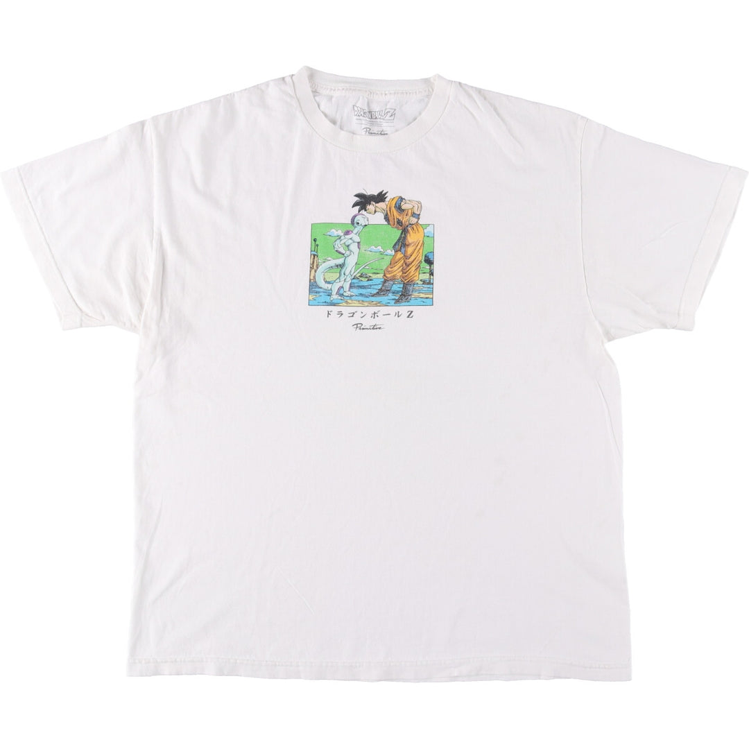 Primitive DORAGONBALL Z Dragon Ball Z Son Goku Frieza Anime Character Print T-Shirt Men's XL cotton white type Vintage Second Hand