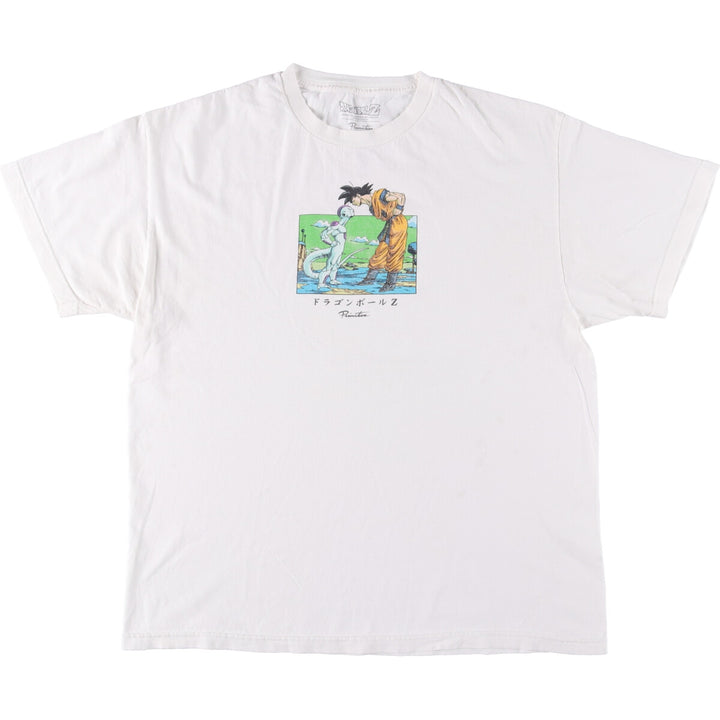 Primitive DORAGONBALL Z Dragon Ball Z Son Goku Frieza Anime Character Print T-Shirt Men's XL cotton white type Vintage Second Hand