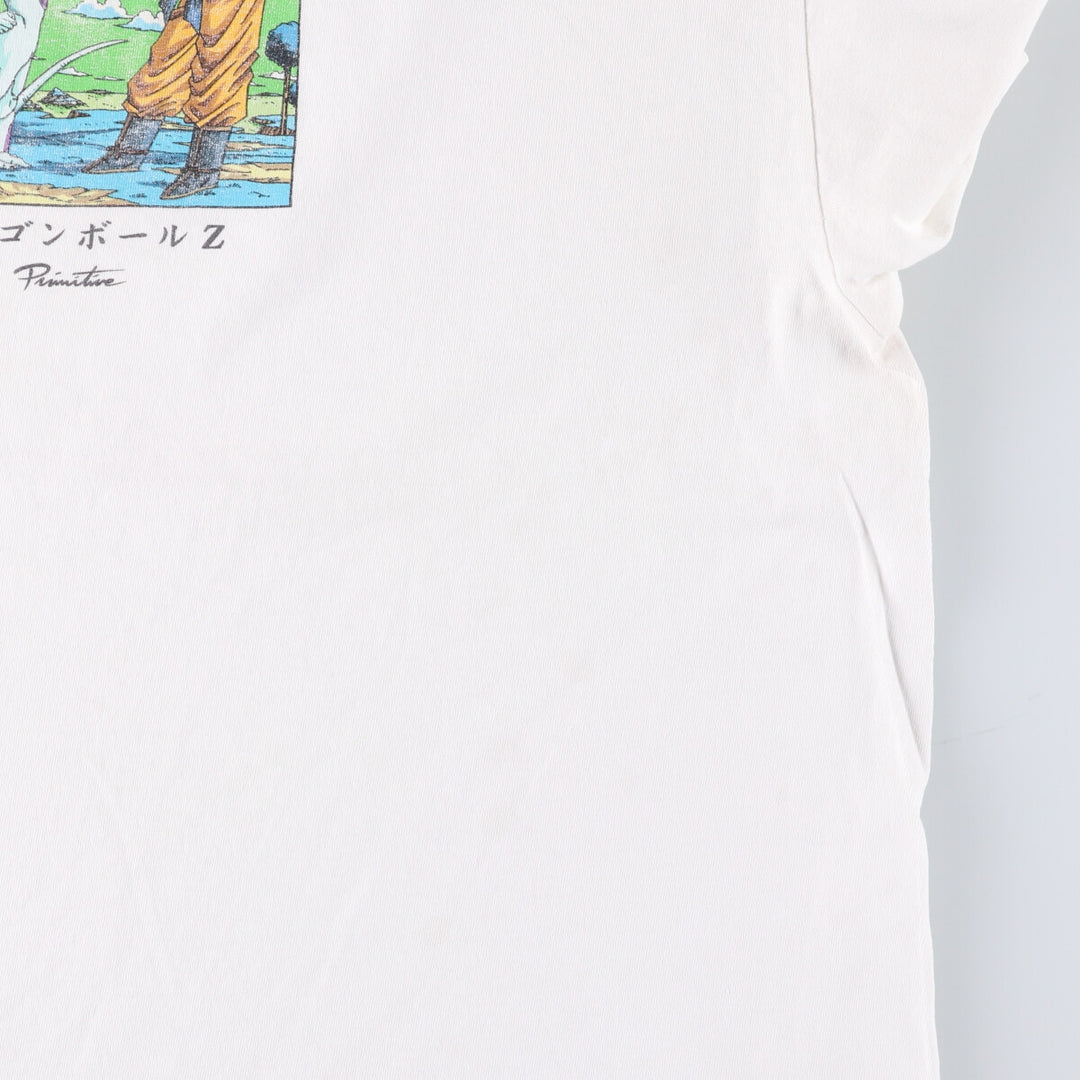 Primitive DORAGONBALL Z Dragon Ball Z Son Goku Frieza Anime Character Print T-Shirt Men's XL cotton white type Vintage Second Hand