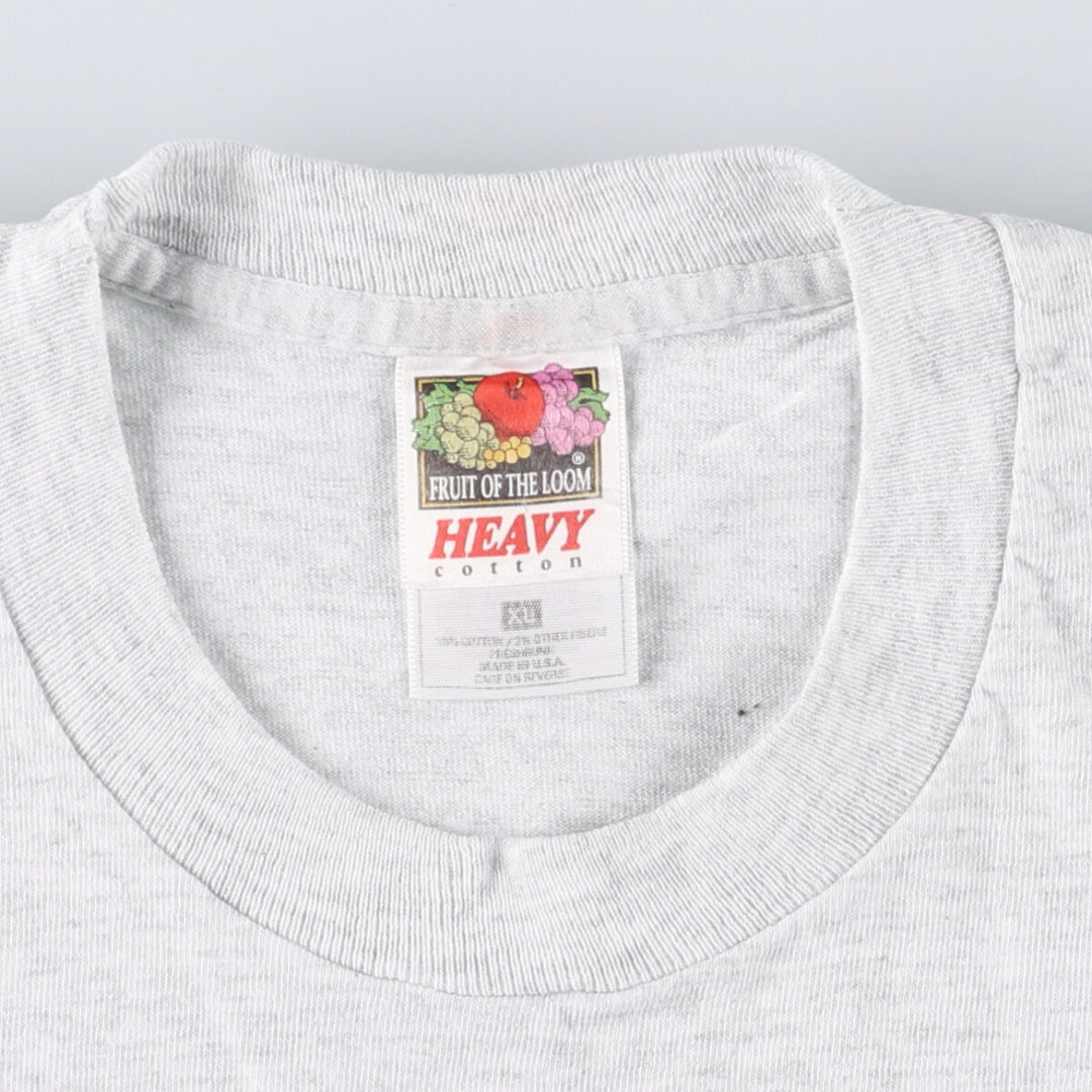 90'S Fruit of the Loom MICKEY MOUSE Mickey Mouse character print T-shirt made in USA, men's XL size cotton gray type Vintage Second Hand
