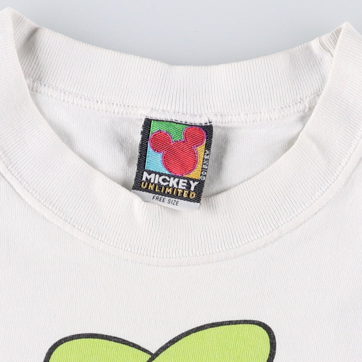 90'S MICKEY UNLIMTED GOOFY Goofy character print T-shirt Men's M size Short sleeve Vintage cotton white type Vintage Second Hand