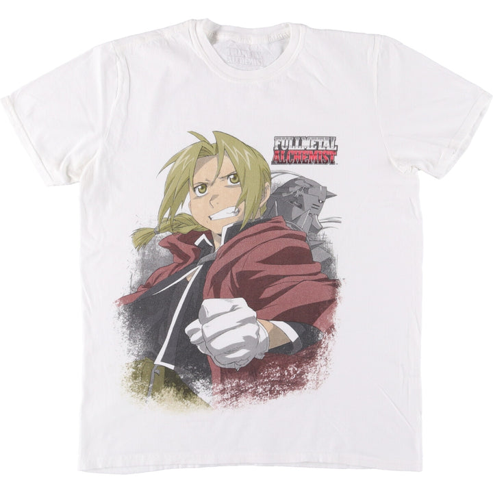 FULLMETAL ALCHEMIST Anime Character Print T-Shirt Men's M Size cotton white type Vintage Second Hand
