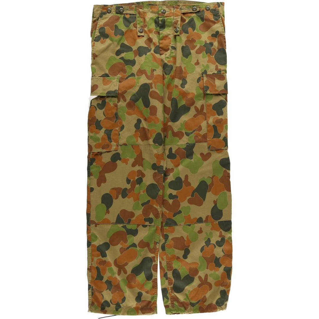 80'S Australian Army Camouflage Pattern DPCU Camo Military Cargo Pants Combat Pants 99L Men's W38 Vintage unknown Khaki type Vintage Second Hand