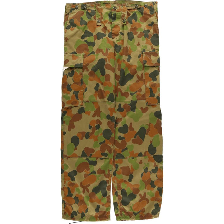 80'S Australian Army Camouflage Pattern DPCU Camo Military Cargo Pants Combat Pants 99L Men's W38 Vintage unknown Khaki type Vintage Second Hand