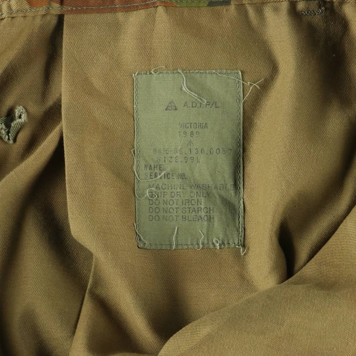 80'S Australian Army Camouflage Pattern DPCU Camo Military Cargo Pants Combat Pants 99L Men's W38 Vintage unknown Khaki type Vintage Second Hand
