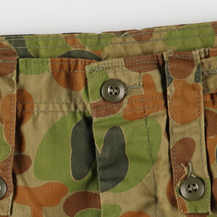 80'S Australian Army Camouflage Pattern DPCU Camo Military Cargo Pants Combat Pants 99L Men's W38 Vintage unknown Khaki type Vintage Second Hand