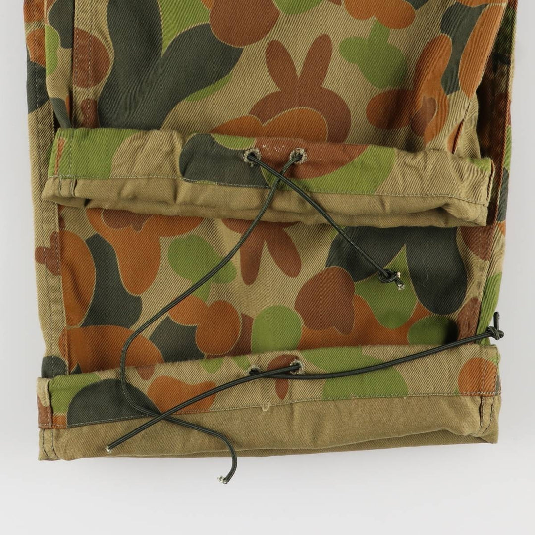 80'S Australian Army Camouflage Pattern DPCU Camo Military Cargo Pants Combat Pants 99L Men's W38 Vintage unknown Khaki type Vintage Second Hand