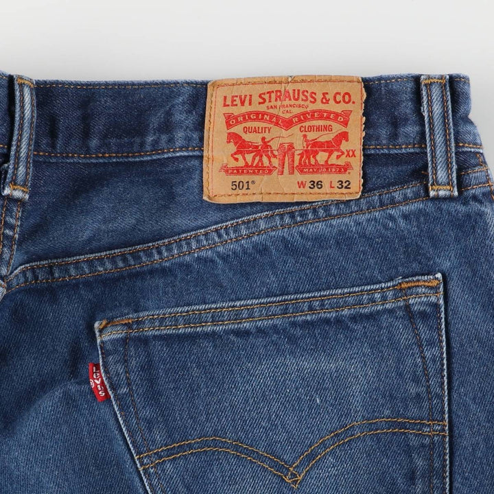 Levi's 501 straight denim pants for men, size W36 cotton blue type Vintage Second Hand
