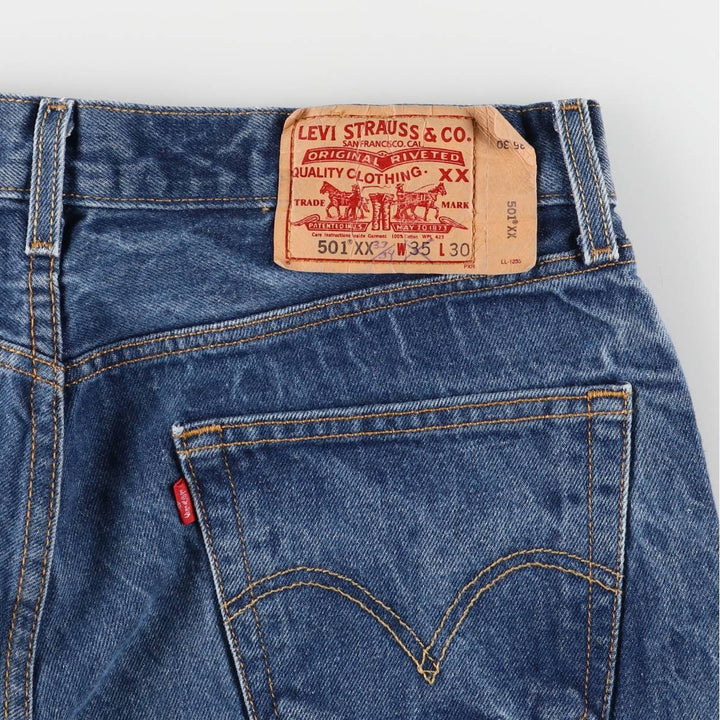 Levi's 501 straight denim pants for men, size W33 cotton blue type Vintage Second Hand