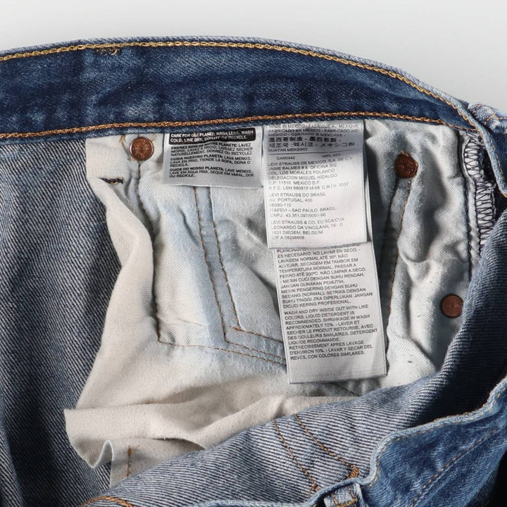 Levi's 501 straight denim pants for men, size W33 cotton blue type Vintage Second Hand