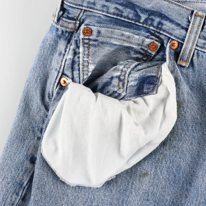 Levi's 501 straight denim pants for men, size W34 unclear blue type Vintage Second Hand