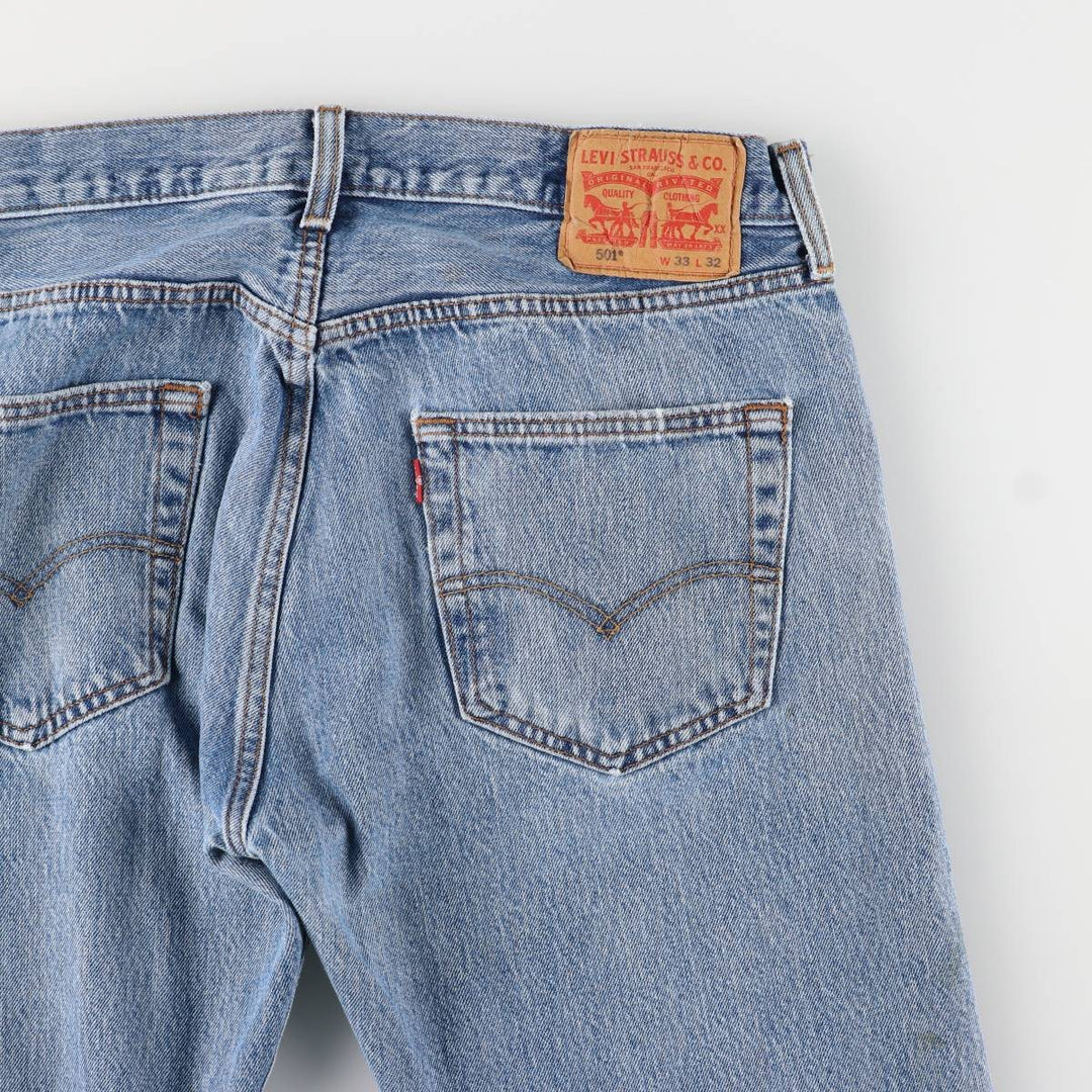 Levi's 501 straight denim pants for men, size W34 unclear blue type Vintage Second Hand