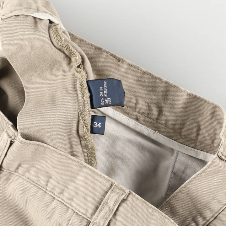 Ralph Lauren POLO by Ralph Lauren TYLER SHORT Two-pleat chino shorts, short pants, men's size W34 cotton Beige type Vintage Second Hand