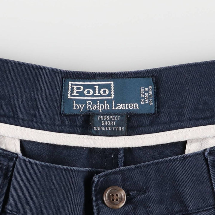 Ralph Lauren POLO by Ralph Lauren PROSPECT SHORT Chino shorts Short pants Men's W34 equivalent cotton navy blue type Vintage Second Hand