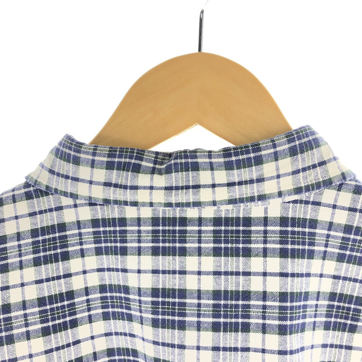 Eddie Bauer Long Sleeve Button-Down Check Shirt, Men's XL cotton blue type Vintage Second Hand