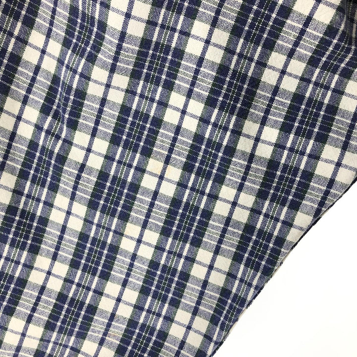 Eddie Bauer Long Sleeve Button-Down Check Shirt, Men's XL cotton blue type Vintage Second Hand