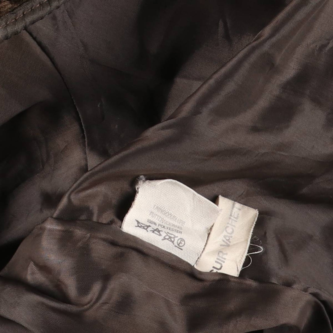 OLIVIER DE BREUIL A-2 Leather Flight Jacket, Men's Size XL genuine leather brown type Vintage Second Hand