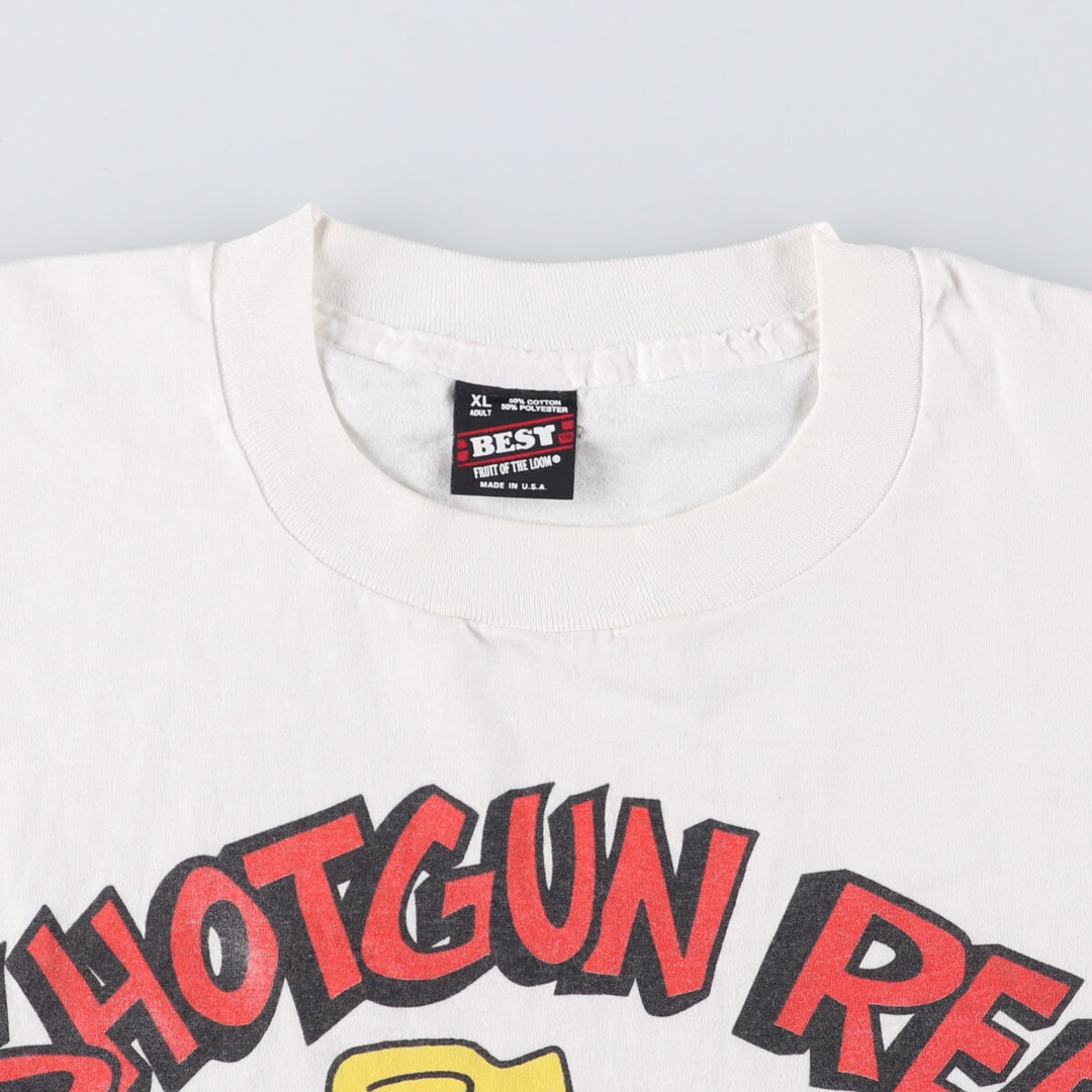 90'S Fruit of the Loom Best Printed T-shirt, Made in USA, Men's XL, Vintage cotton white type Vintage Second Hand