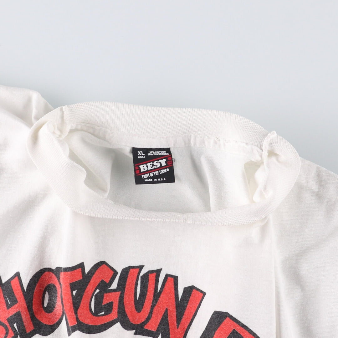 90'S Fruit of the Loom Best Printed T-shirt, Made in USA, Men's XL, Vintage cotton white type Vintage Second Hand