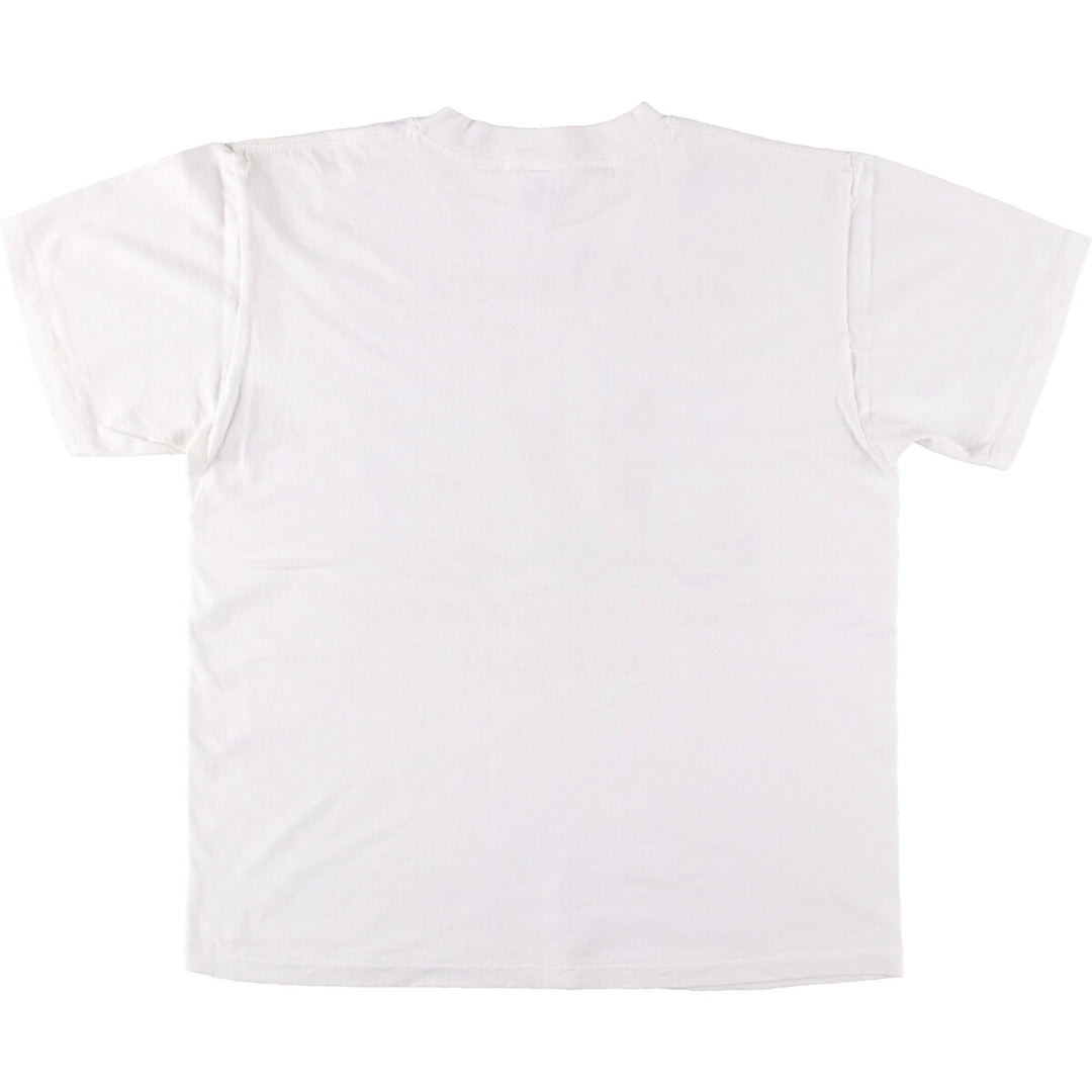 Vintage 90'S Delta DELTA Message Print T-shirt Made in USA Men's L cotton white type Vintage Second Hand