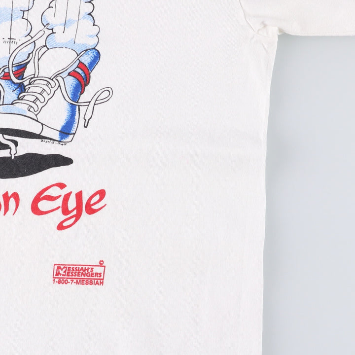 Vintage 90'S Delta DELTA Message Print T-shirt Made in USA Men's L cotton white type Vintage Second Hand