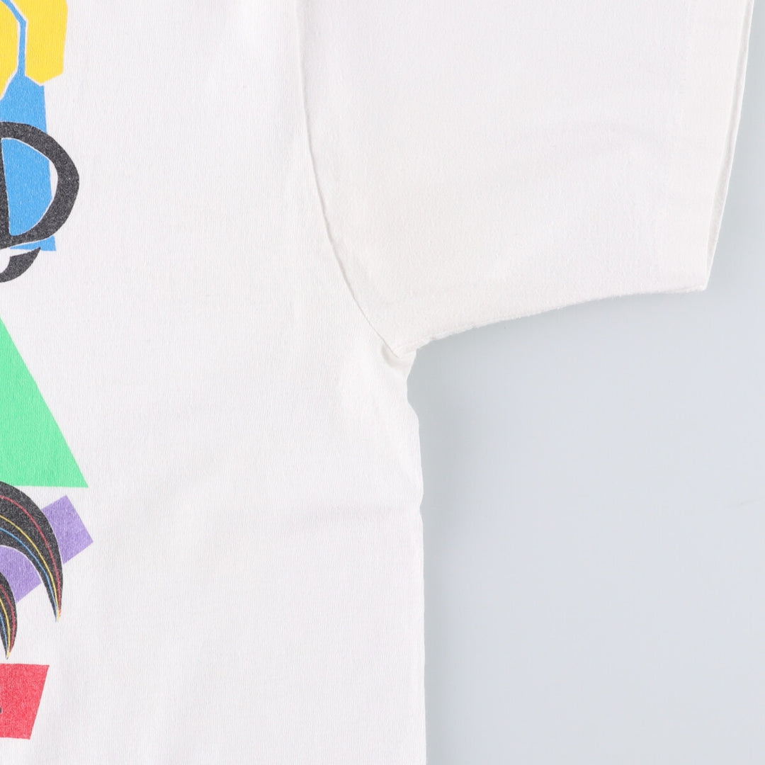 90'S Hanes Heavyweight Printed T-shirt, Men's Size L, Vintage cotton white type Vintage Second Hand