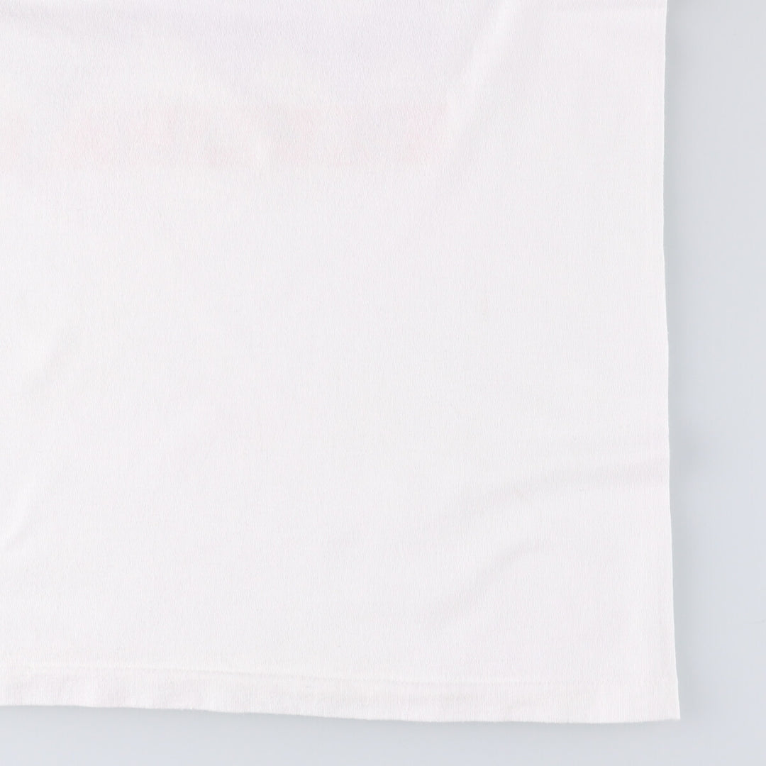 90'S Hanes Heavyweight Printed T-shirt, Men's Size L, Vintage cotton white type Vintage Second Hand