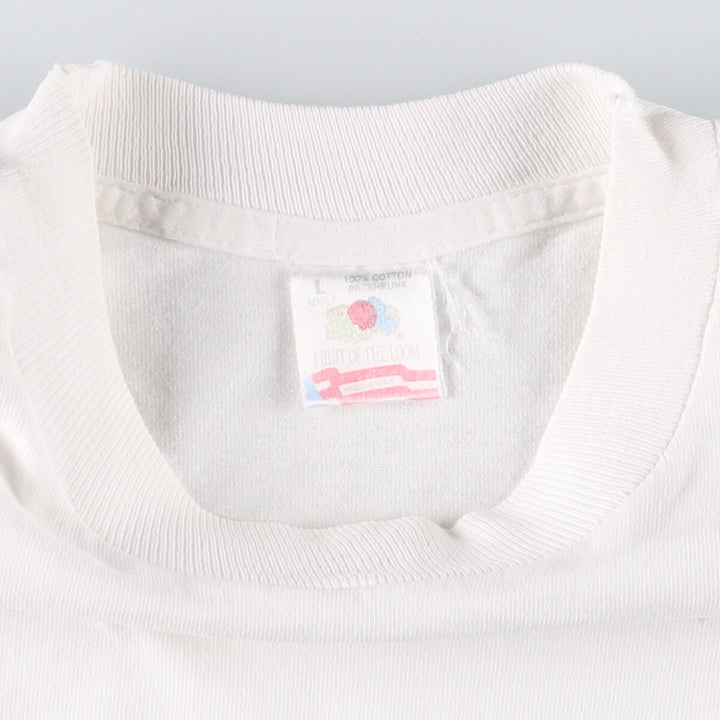 90'S Fruit of the Loom MARTHA'S VINEYARD Printed T-shirt Made in USA Men's L Vintage cotton white type Vintage Second Hand