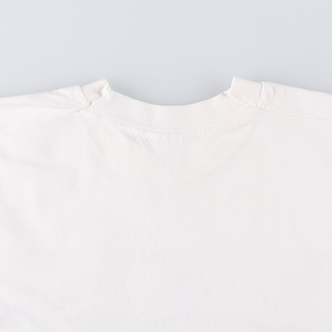 90'S Fruit of the Loom MARTHA'S VINEYARD Printed T-shirt Made in USA Men's L Vintage cotton white type Vintage Second Hand