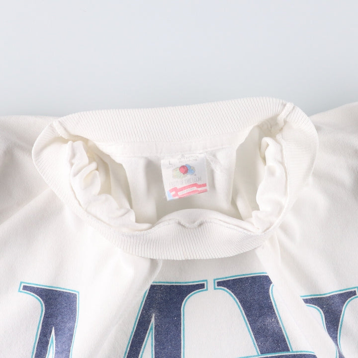 90'S Fruit of the Loom MARTHA'S VINEYARD Printed T-shirt Made in USA Men's L Vintage cotton white type Vintage Second Hand
