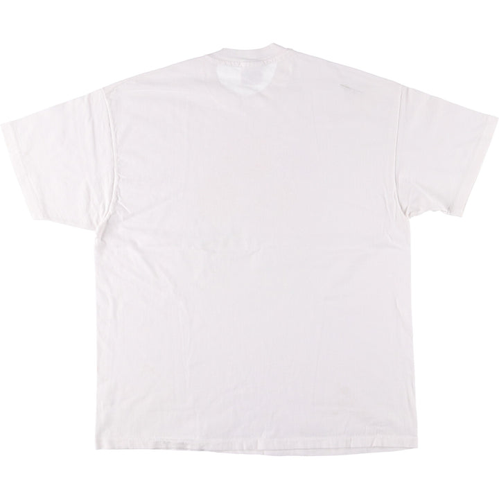 90'S Hanes BEEFY-T Floral Print T-Shirt Made in USA Men's XL Vintage cotton white type Vintage Second Hand